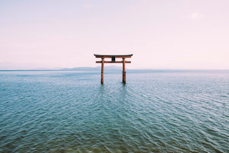 琵琶湖・白鬚神社 湖中鳥居